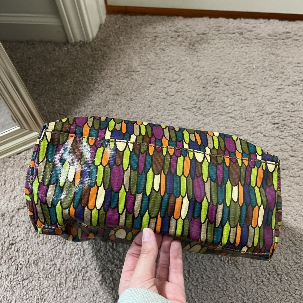 Fossil Key-Per Shopper Geometric Multicolor Handb… - image 8